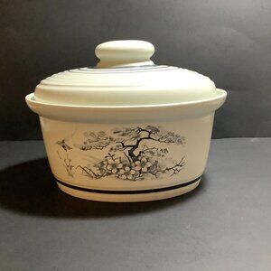 ROYAL DOULTON LAMBETHWARE Asian Dawn 1 Oval Covered Casserole Dish EUC!